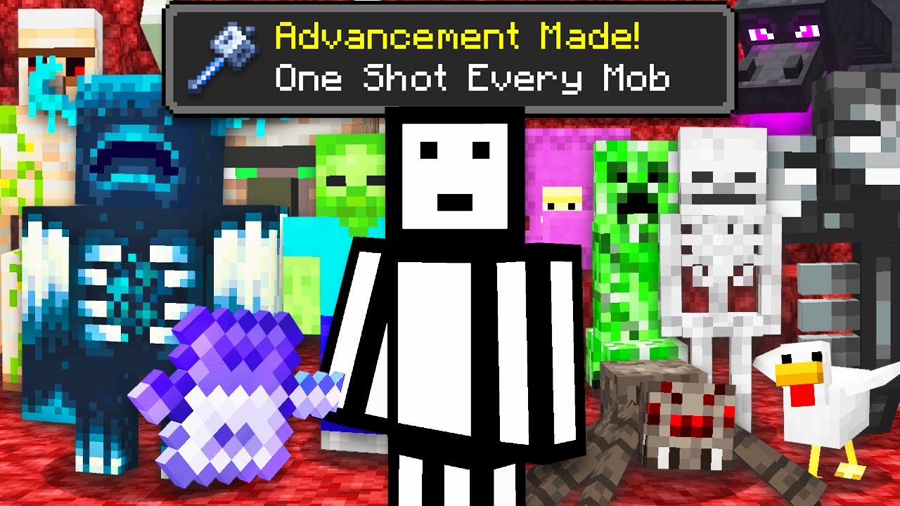 I Killed Every Mob with the MACE in Minecraft Hardcore! background