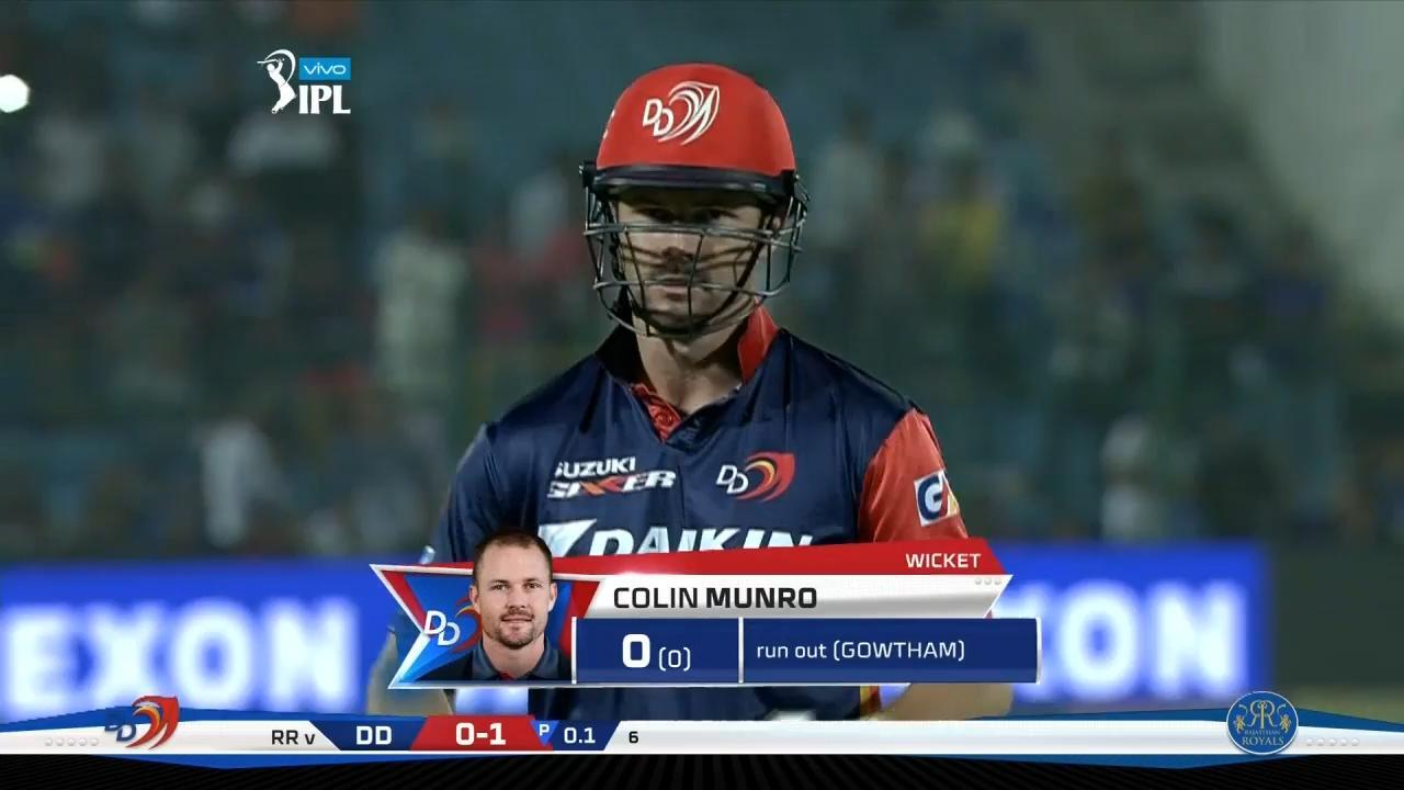 M06: RR vs DD – Colin Munro Wicket