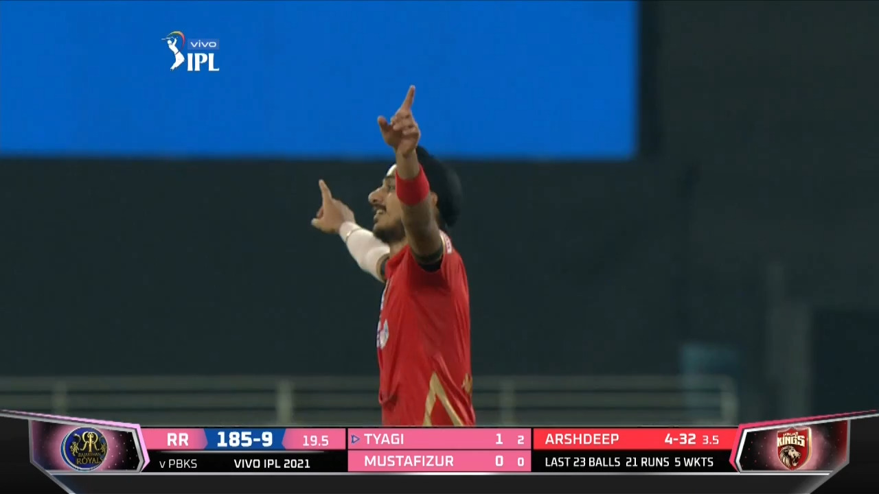 M32: PBKS vs RR – Fall of Wickets background