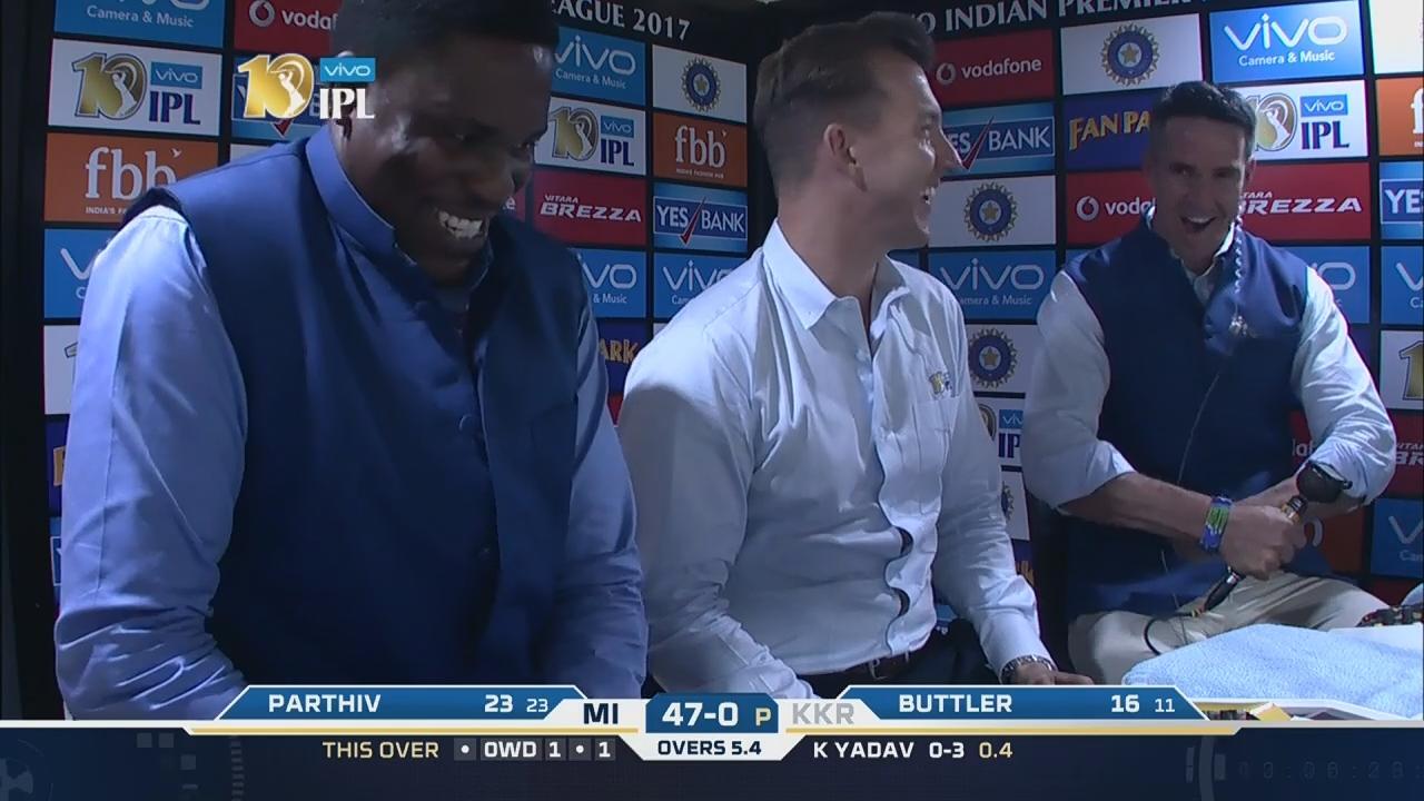 Gym talks in the Comm Box - Lee, KP & Pommie at it background
