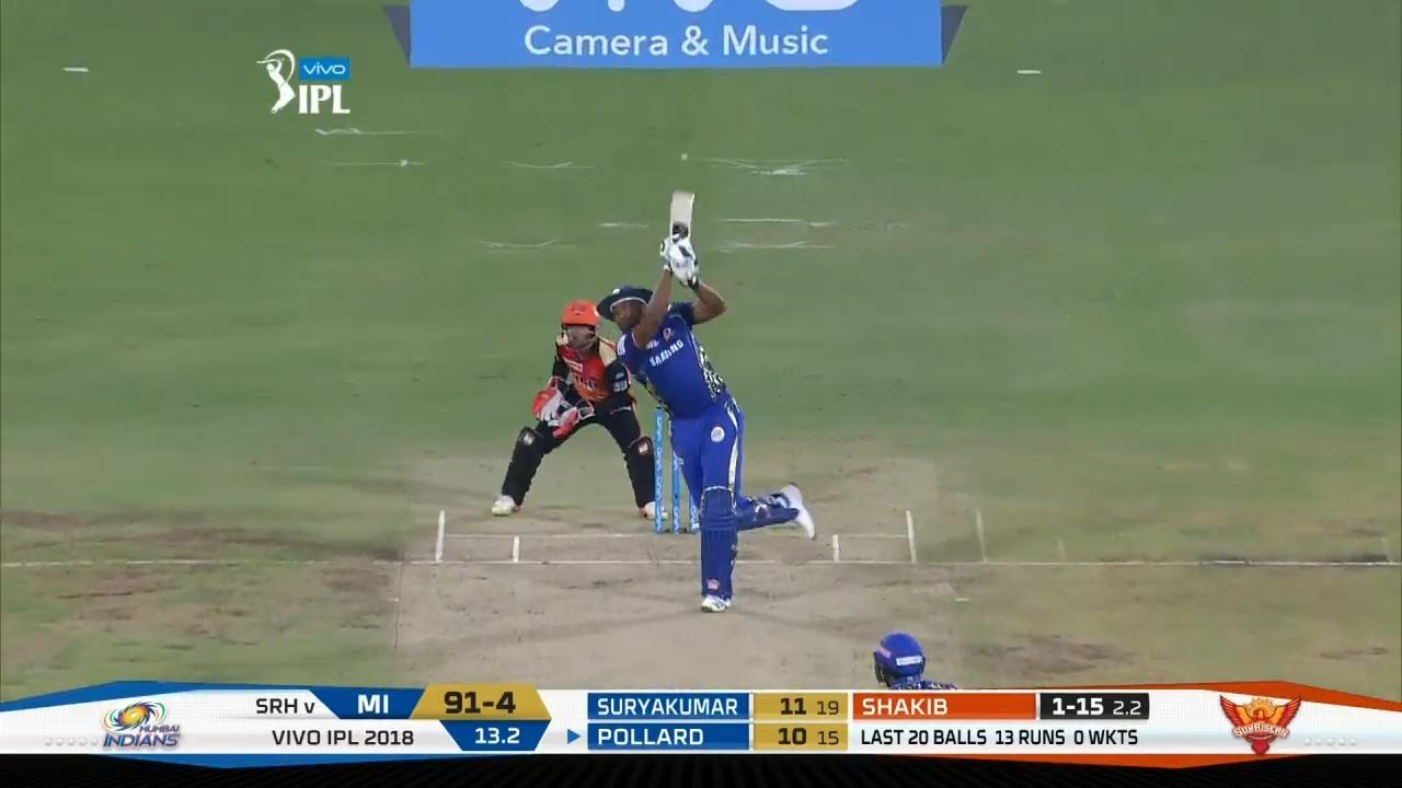 M07: SRH vs MI – Kieron Pollard Six background
