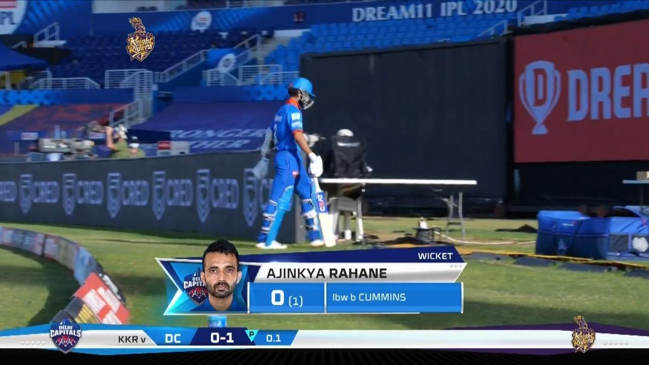 M42: KKR vs DC – Ajinkya Rahane Wicket
