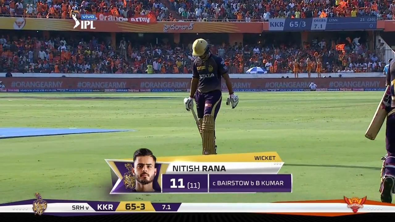 M38: SRH vs KKR – Nitish Rana Wicket