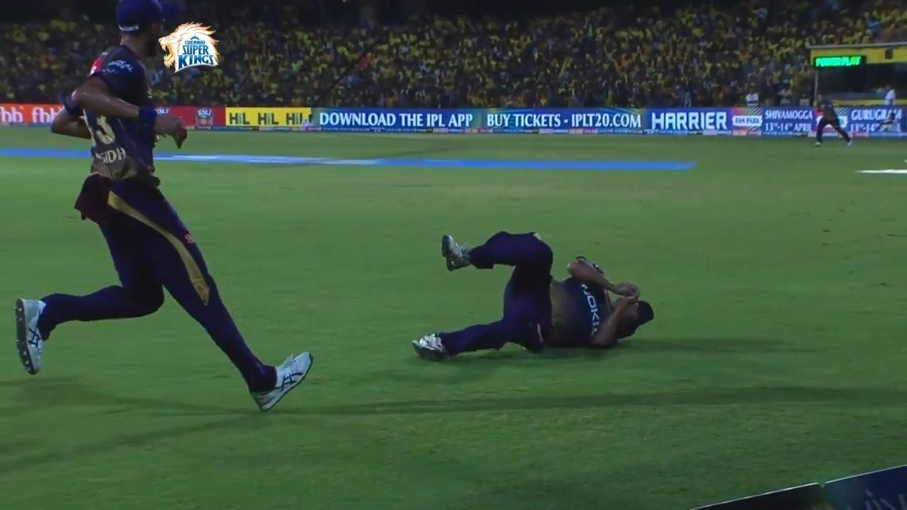 Piyush Chawla's rolling catch