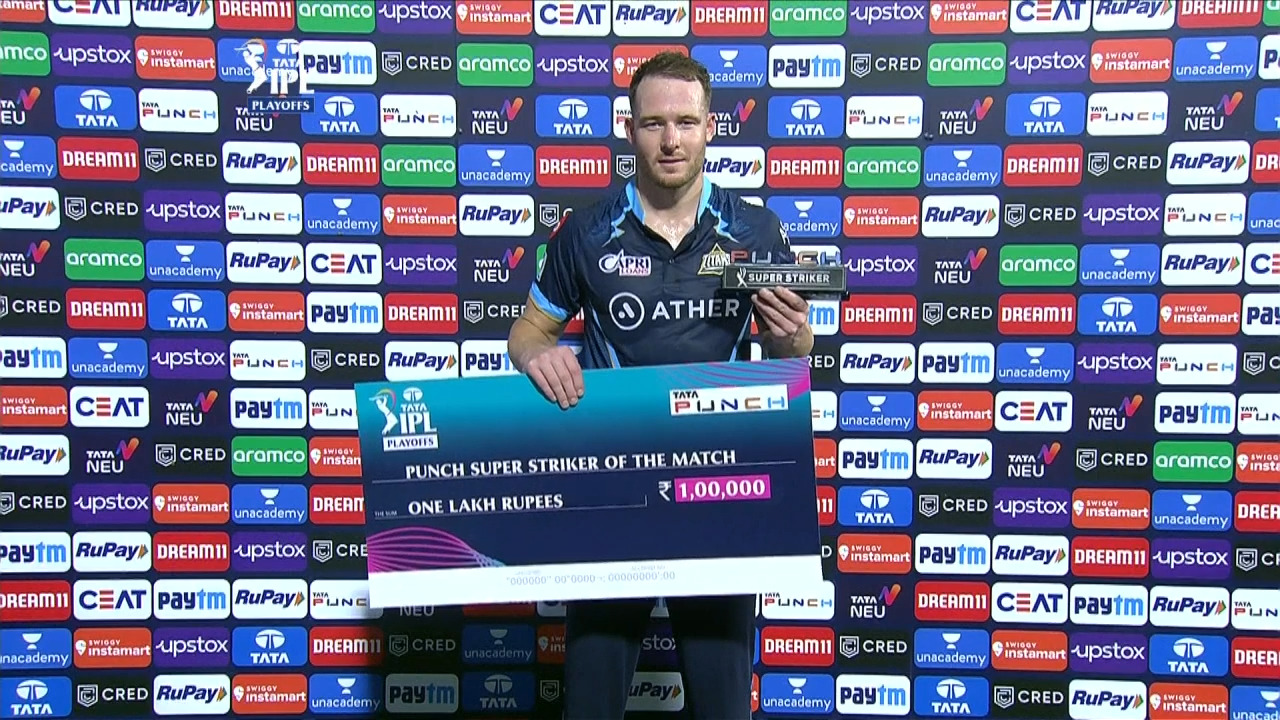 Q1: GT vs RR – Punch Super Striker Of The Match – David Miller