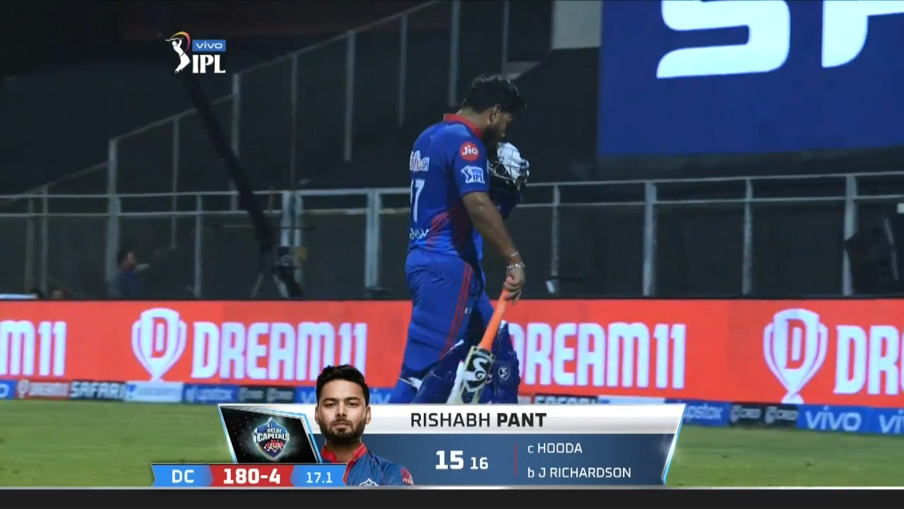 M11: DC vs PBKS – Rishabh Pant Wicket