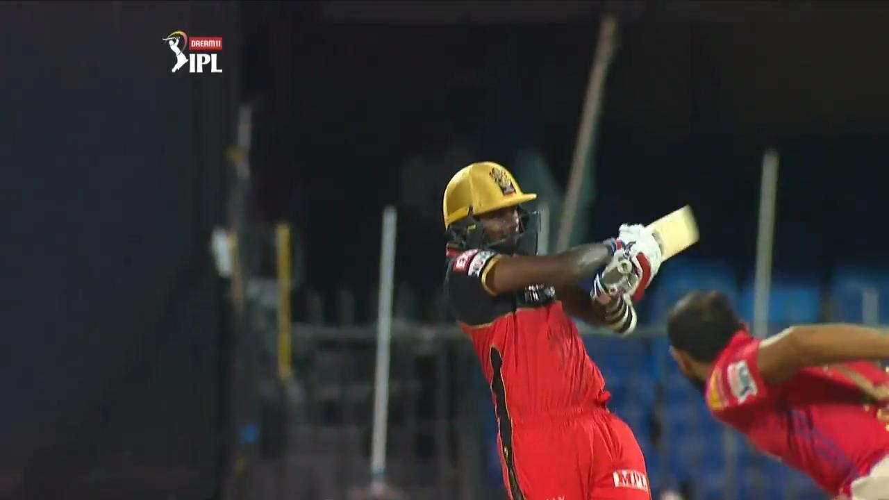 Udana's smash into the stands