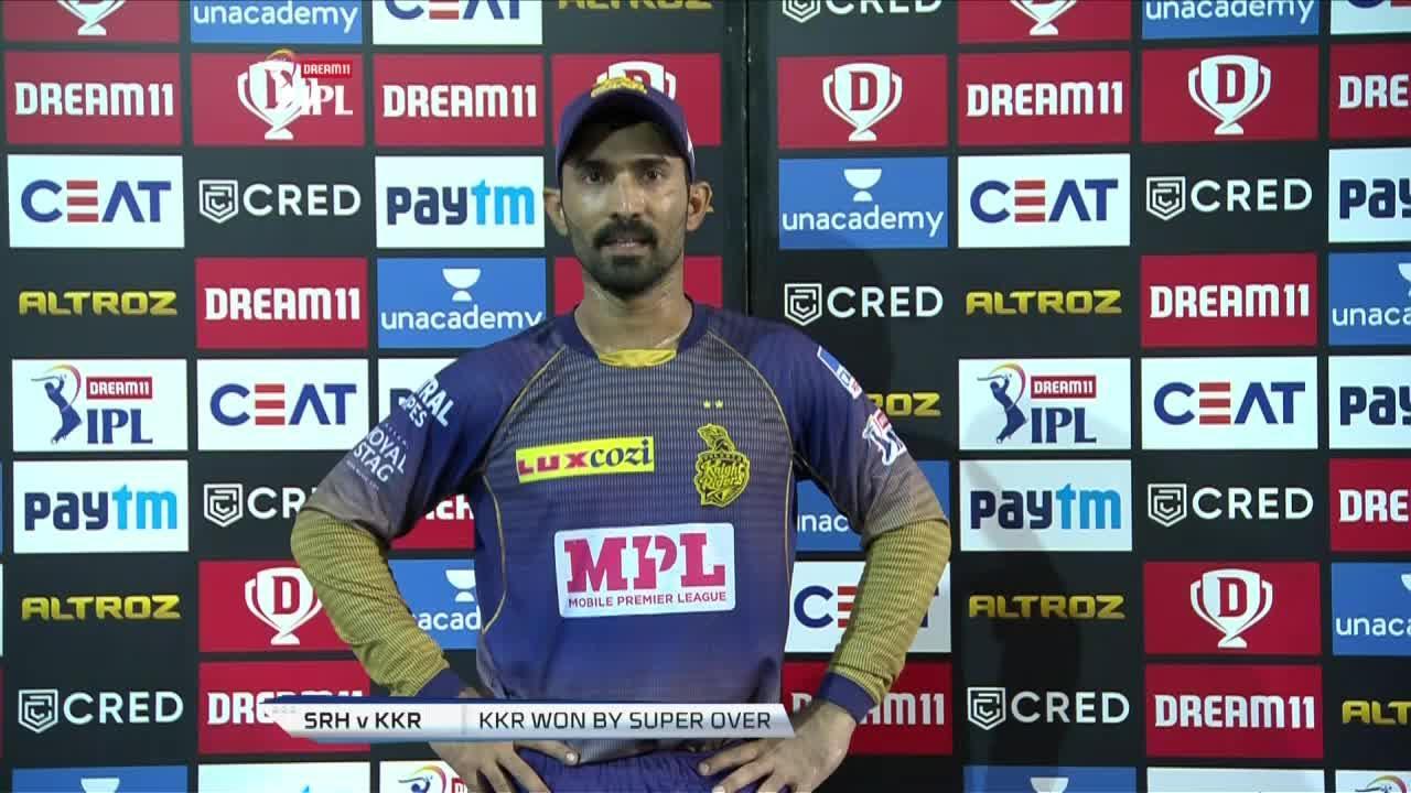 M35: SRH vs KKR – Dinesh Karthik Interview background