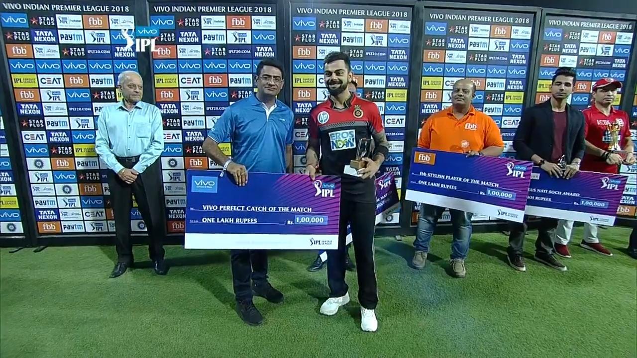 M48: KXIP vs RCB – VIVO perfect catch of the match – Virat Kohli