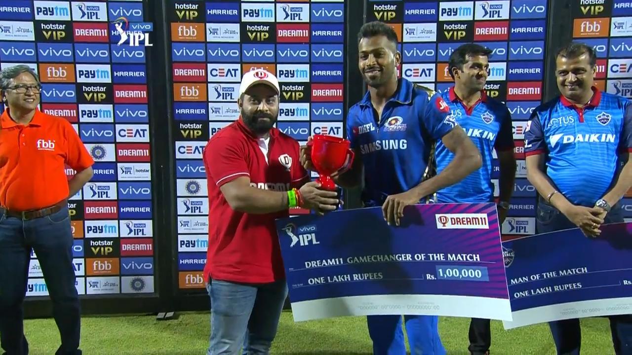 M34: DC vs MI – Dream11 GameChanger of the Match – Rahul Chahar
