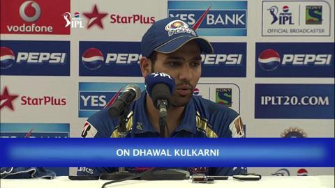 M41: MI vs KXIP – Rohit Sharma Press Conference background