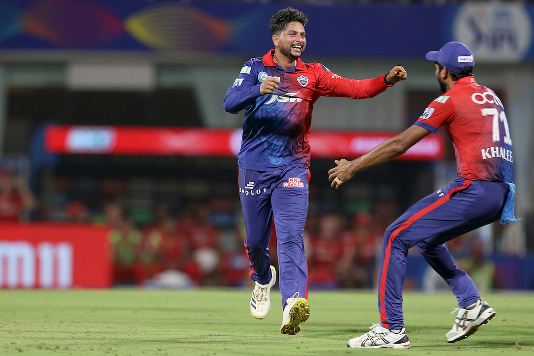 Chinaman special: Kuldeep Yadav disturbs Brar's woodwork