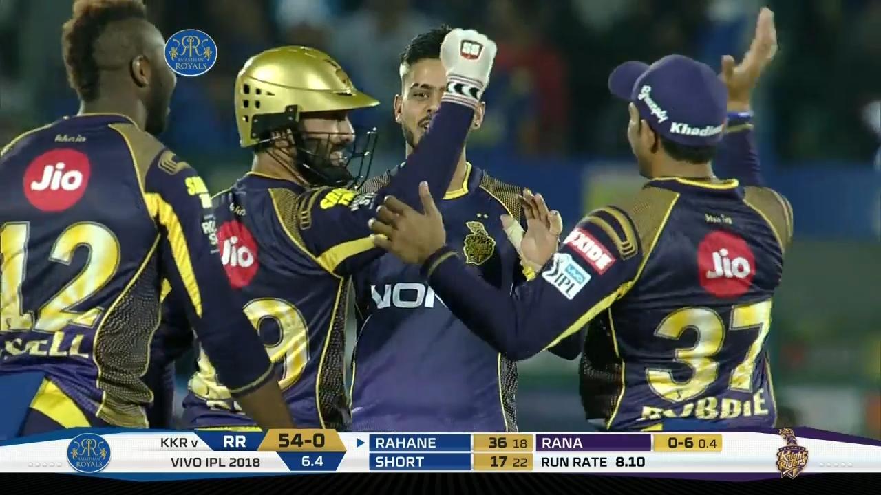M15: RR vs KKR – Fall of Wickets