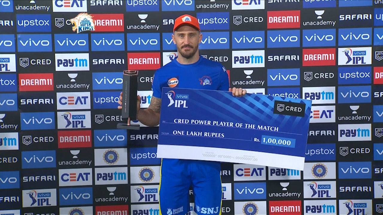 M23: CSK vs SRH – CRED Power Player of the Match – Faf du Plessis