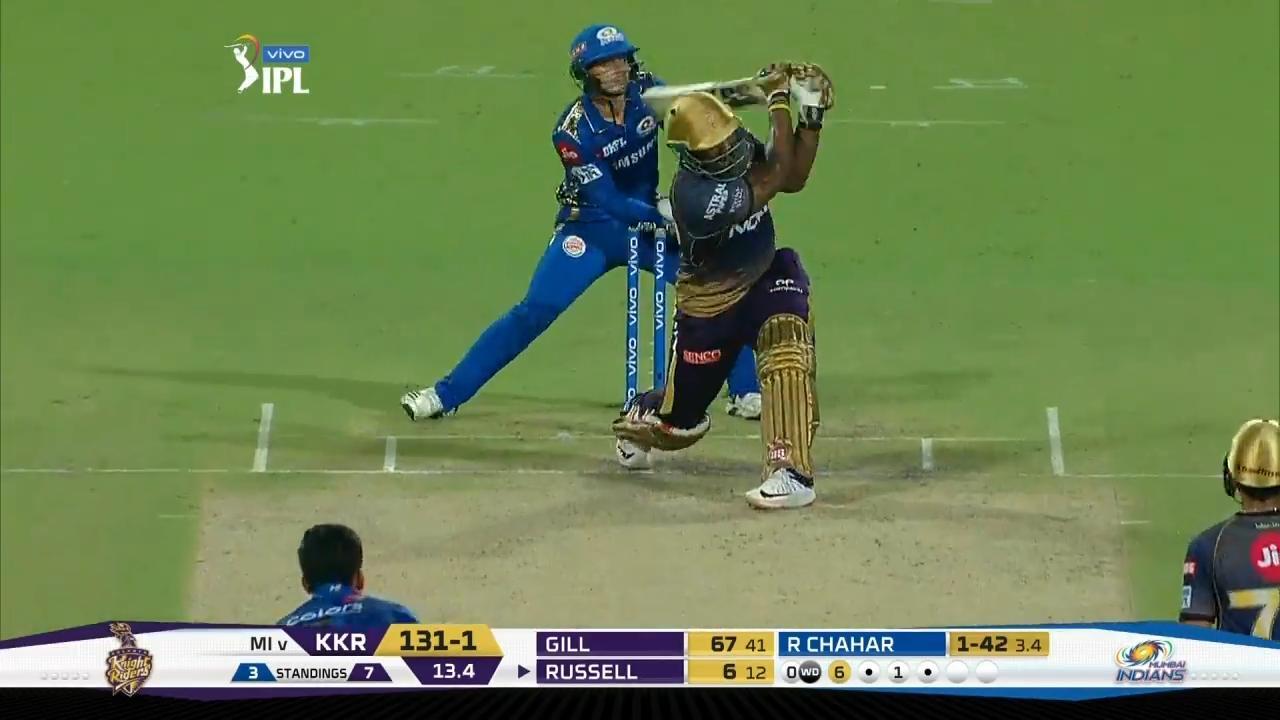 M47: KKR vs MI – Andre Russell Six