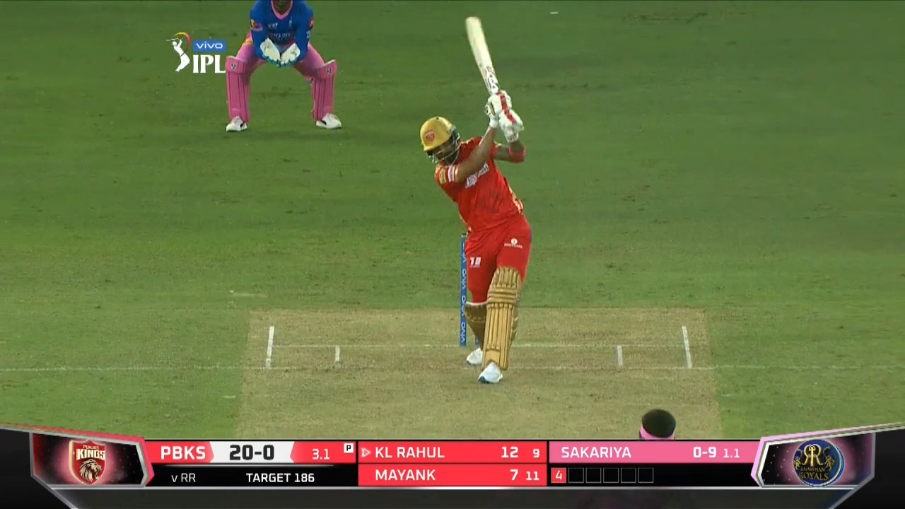 M32: PBKS vs RR – KL Rahul Six background