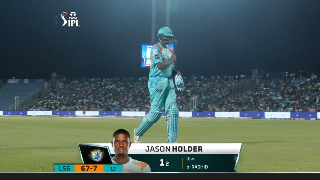 M57: LSG vs GT – Jason Holder Wicket