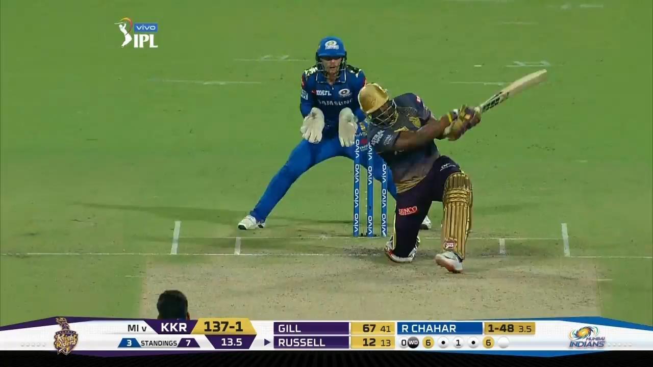M47: KKR vs MI – Andre Russell Six