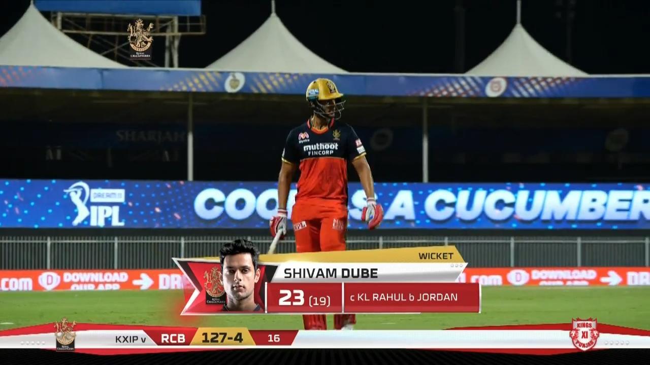 M31: RCB vs KXIP – Shivam Dube Wicket