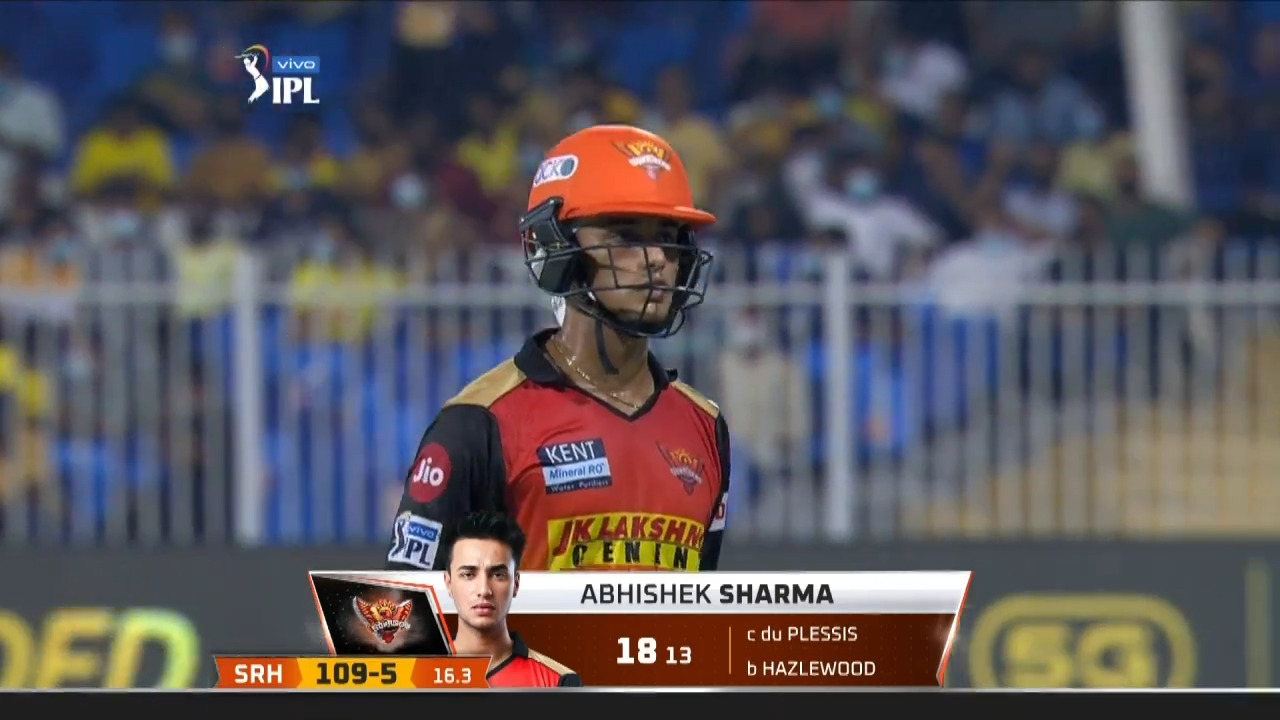 M44: SRH vs CSK – Abhishek Sharma Wicket