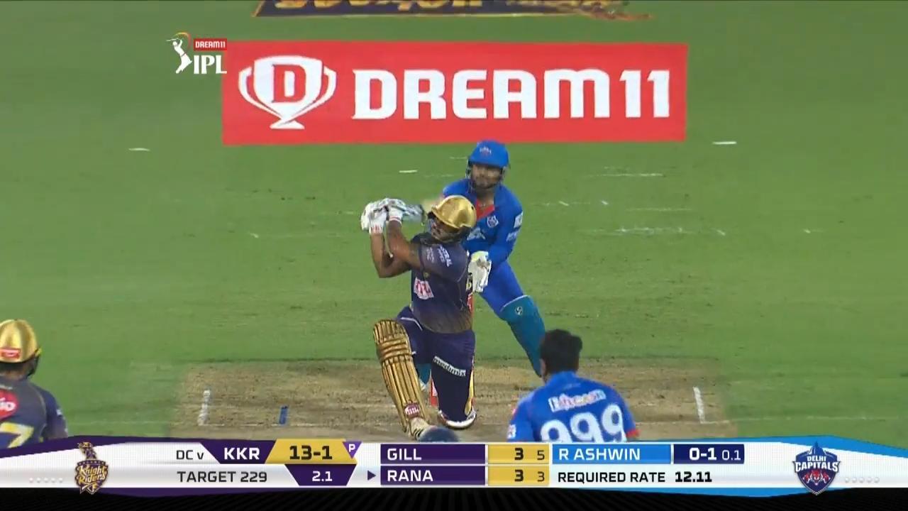 M16: DC vs KKR – Nitish Rana Six