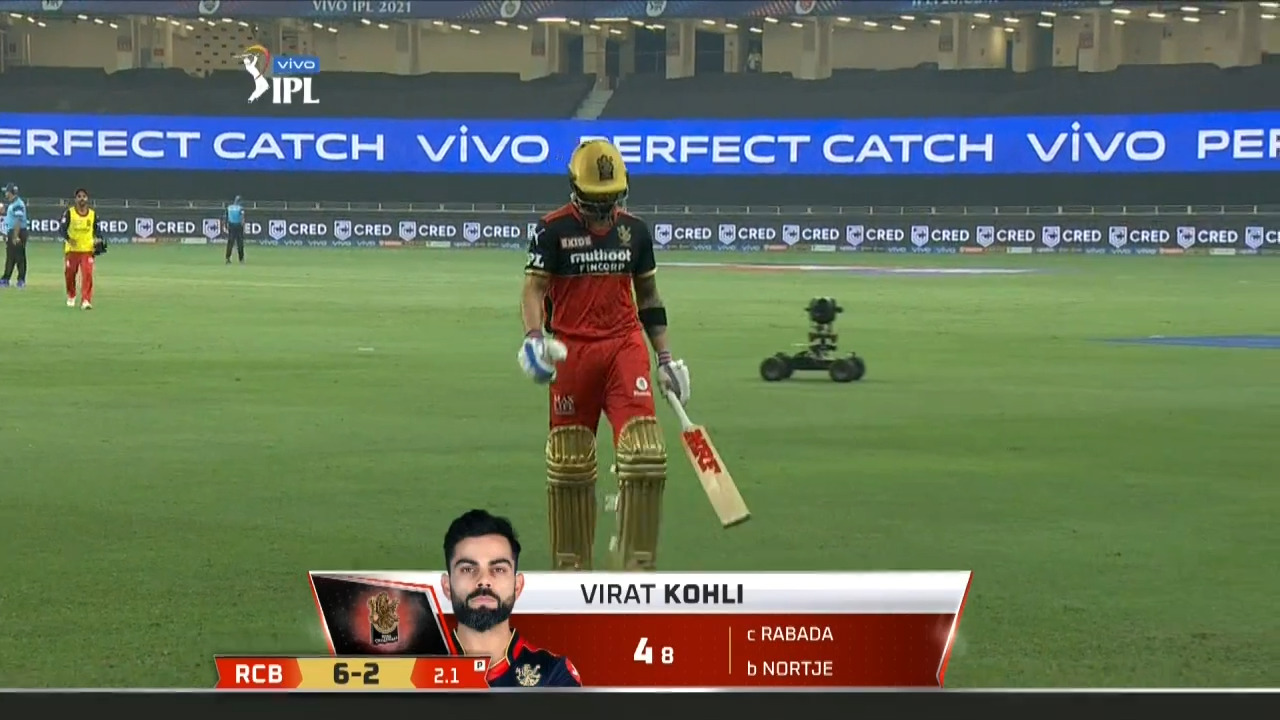 M56: RCB vs DC – Virat Kohli Wicket