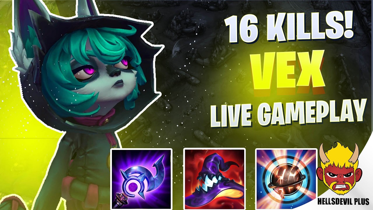16 KILLS VEX MONSTER! (Must Watch) - Wild Rift HellsDevil Plus Gameplay