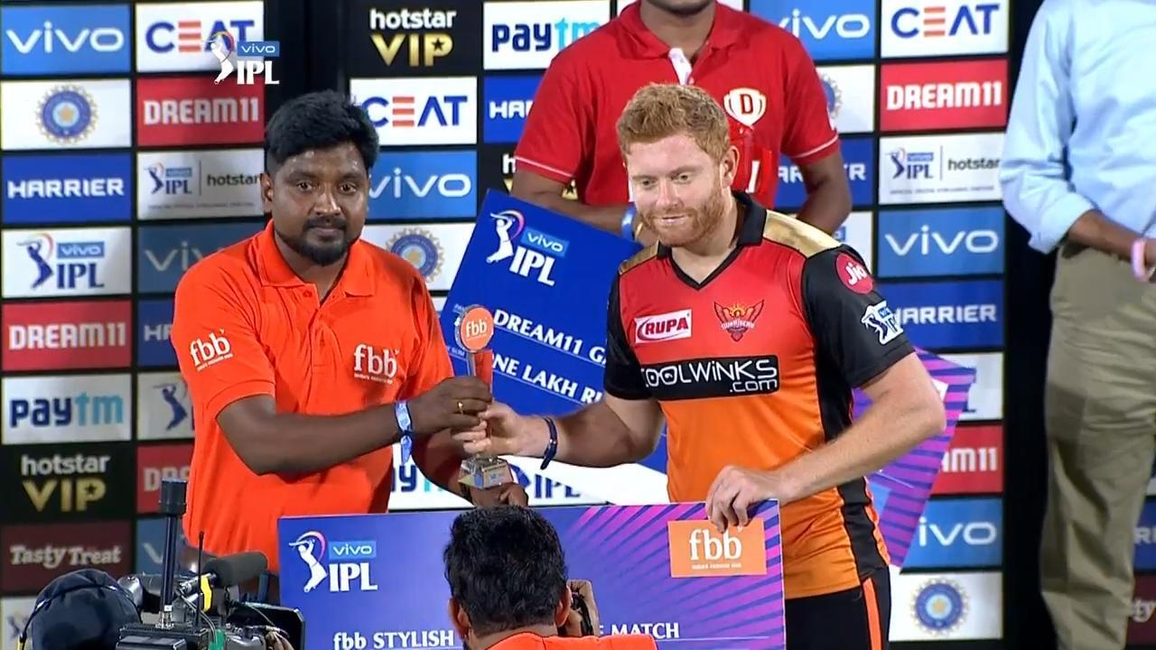 M33: SRH vs CSK – fbb Stylish Player of the Match – Jonny Bairstow background