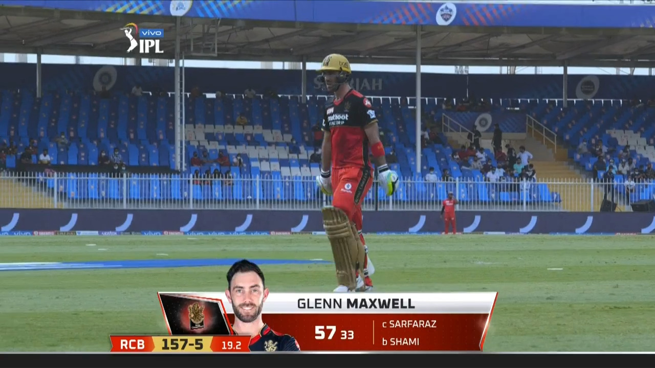 M48: RCB vs PBKS – Glenn Maxwell Wicket