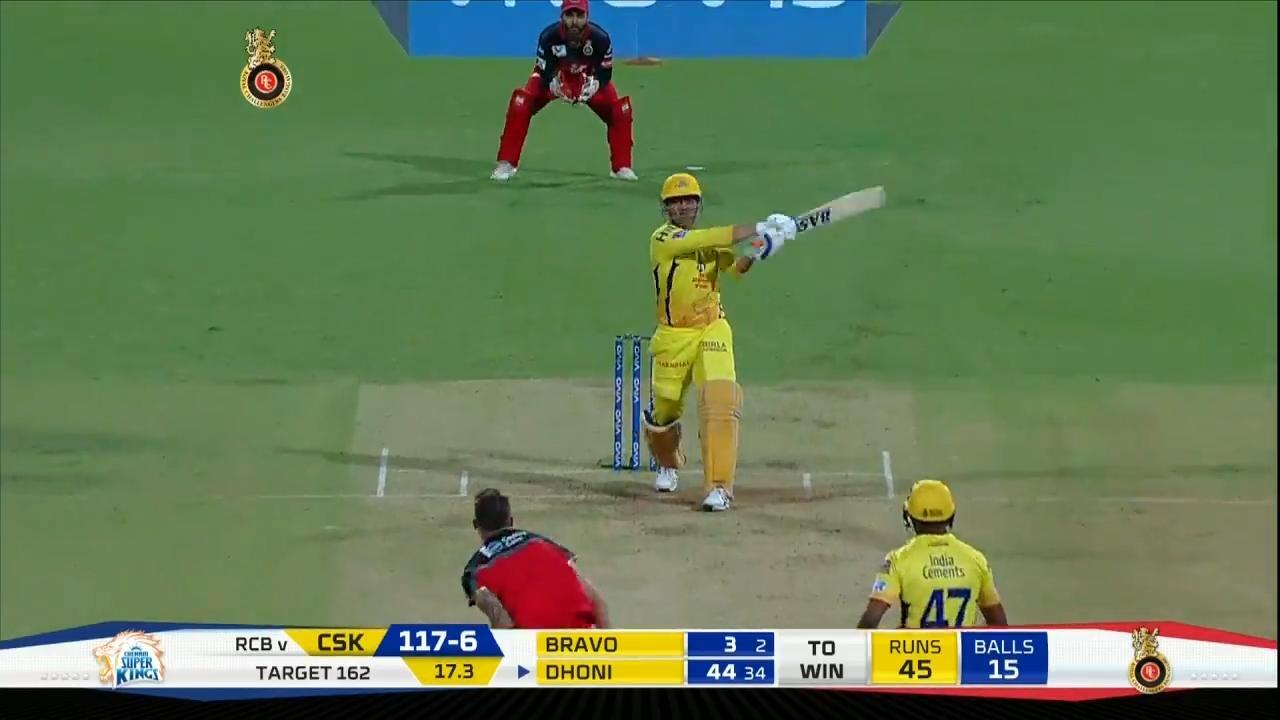 M39: RCB vs CSK – MS Dhoni Six