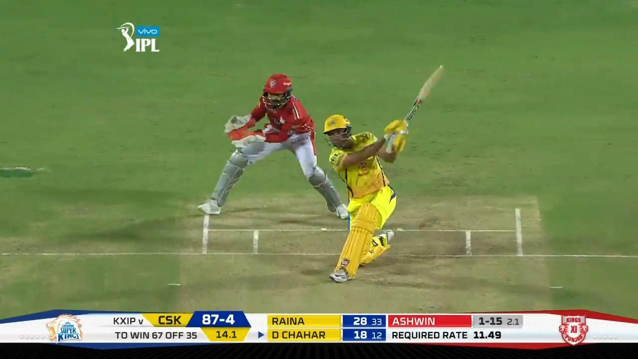 M56: CSK vs KXIP – Deepak Chahar Six