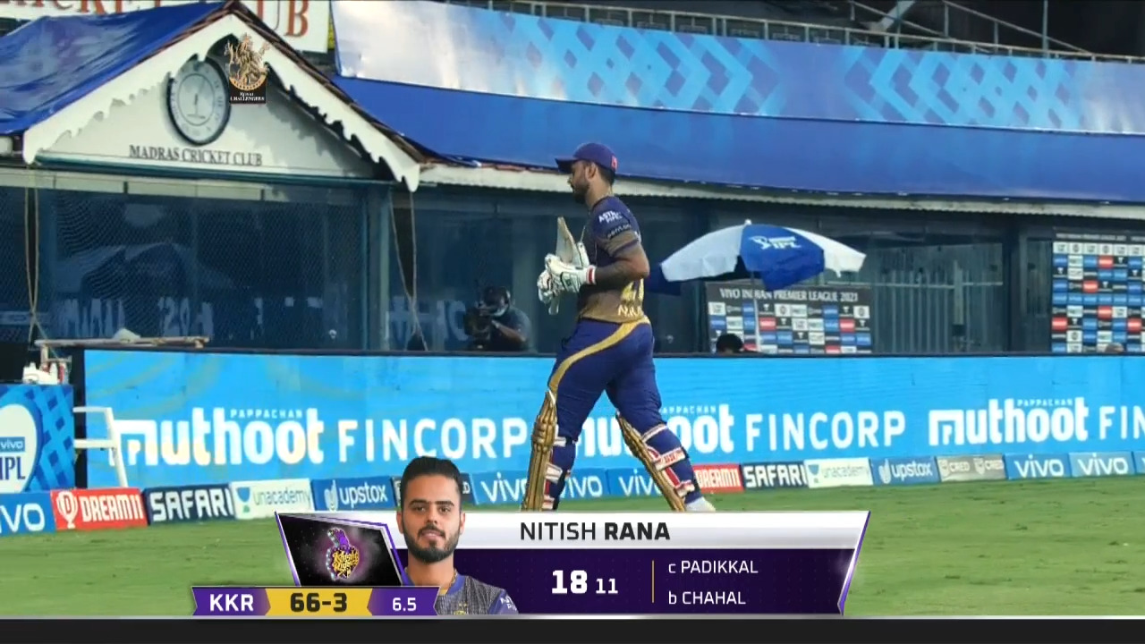 M10: RCB vs KKR – Nitish Rana Wicket