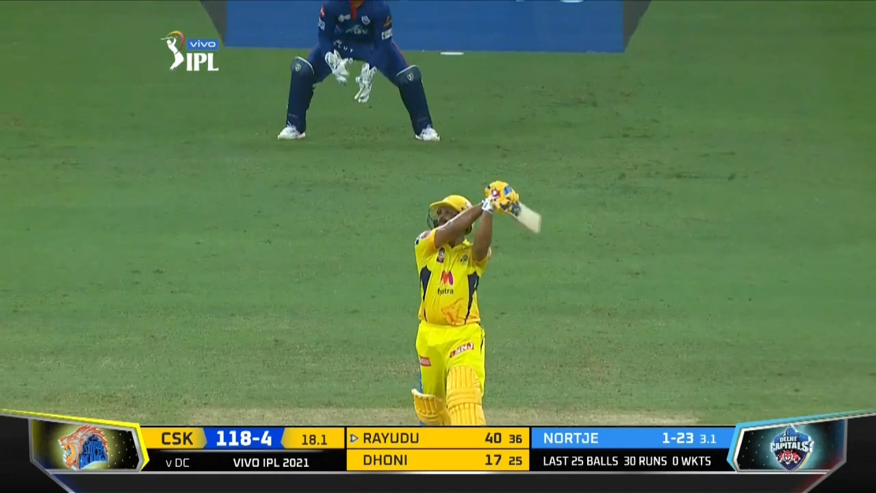 M50: DC vs CSK – Ambati Rayudu Six