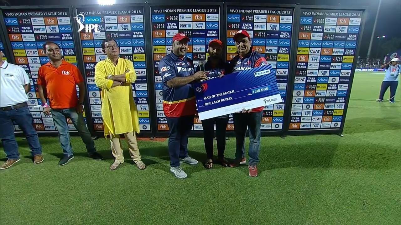 M32: DD vs RR – Man of the Match – Rishabh Pant
