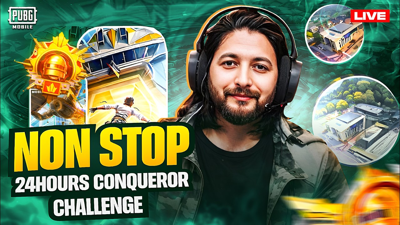 24 HOURS NON STOP STREAM🔥CONQUEROR CHALLENGE🔥 TMG MARKHOR | PUBG Live Stream background