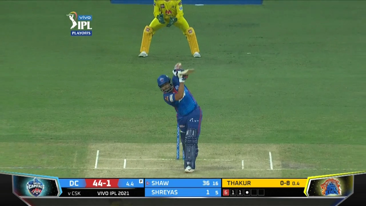 Q1: DC vs CSK – Prithvi Shaw Six