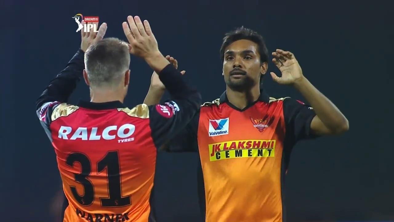 Sandeep swings it SRH's way with 3/34