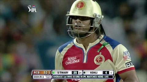 M46: PWI vs RCB – Saurabh Tiwary 52