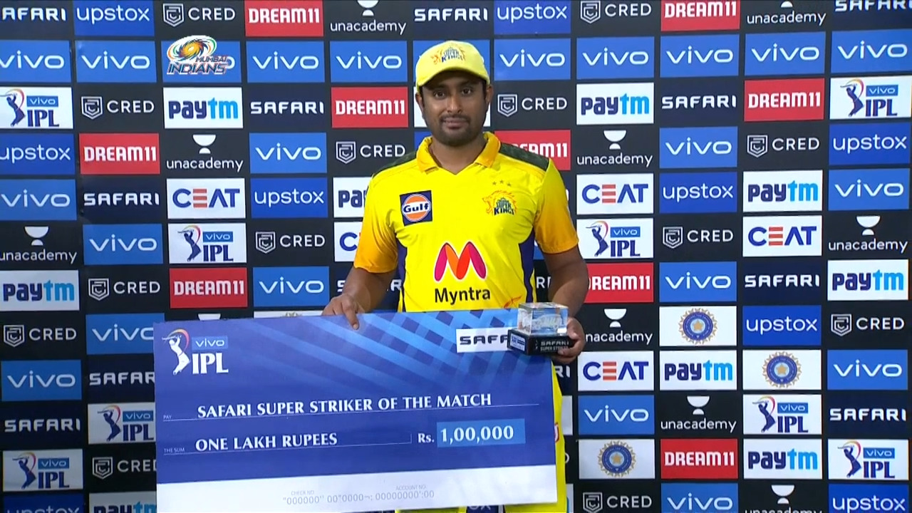 M27: MI vs CSK – Safari Super Striker of the Match – Ambati Rayudu backdrop