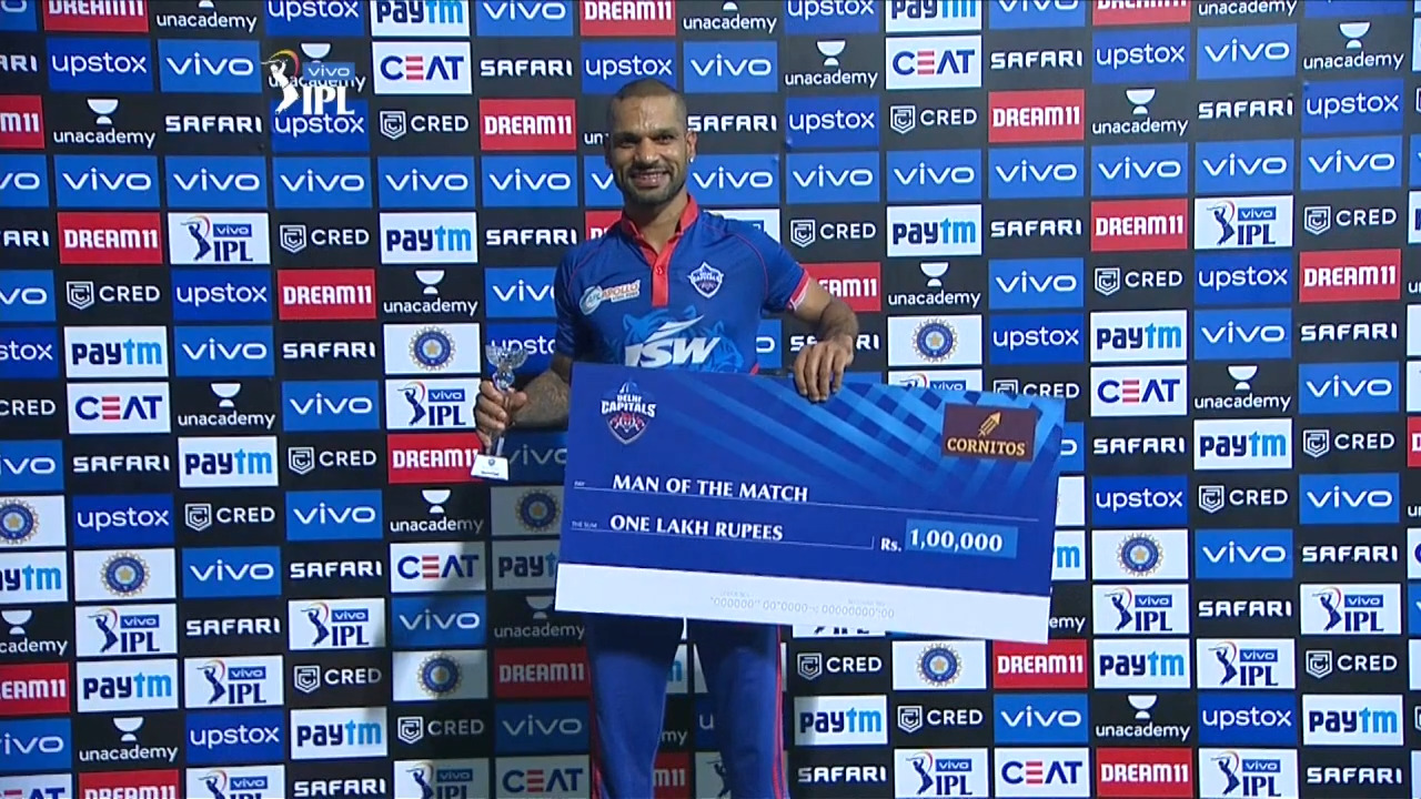 M11: DC vs PBKS – Man of the Match – Shikhar Dhawan