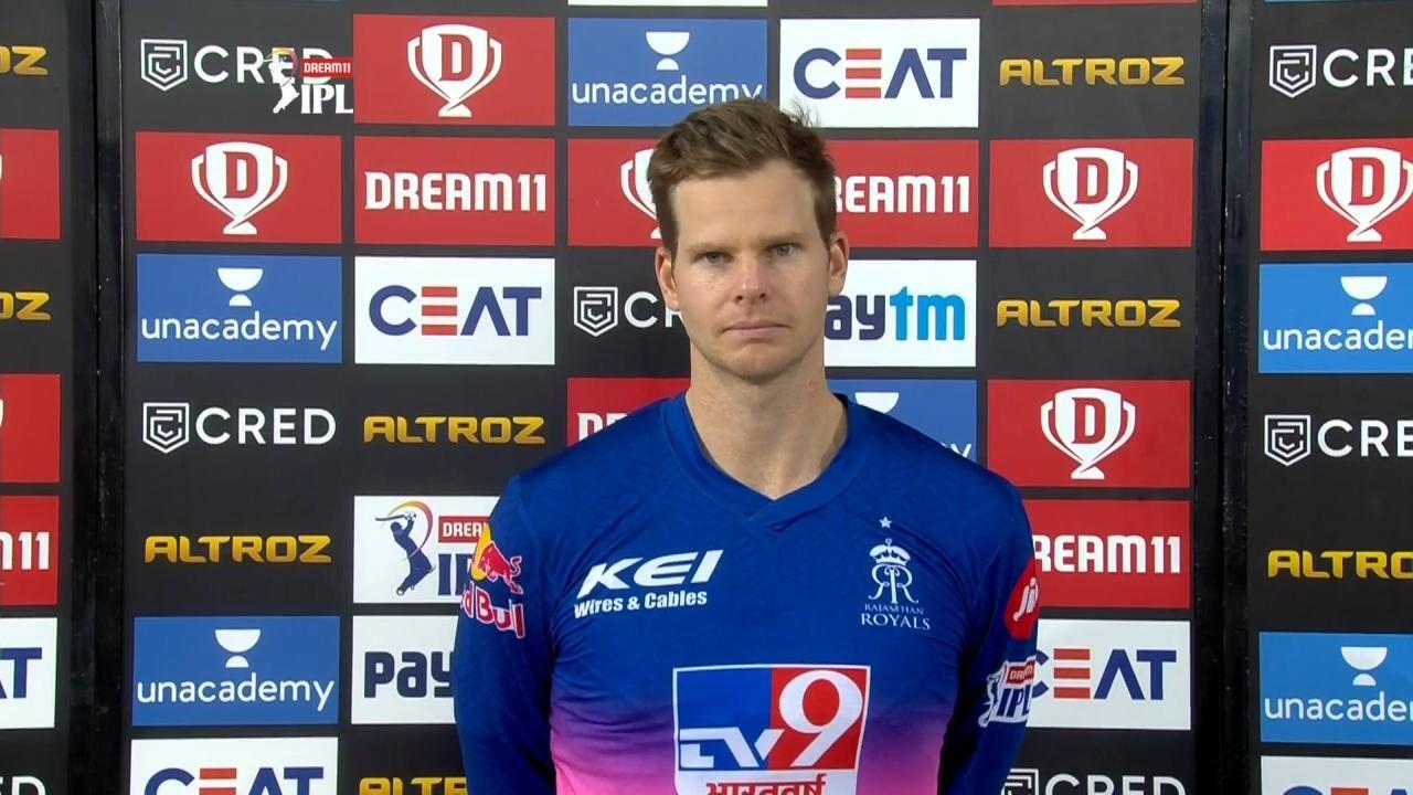 M40: RR vs SRH – Steve Smith Interview background