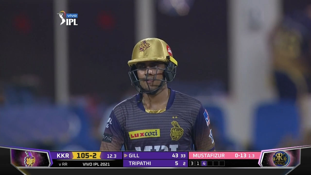 Gill anchors KKR with 56 (44)