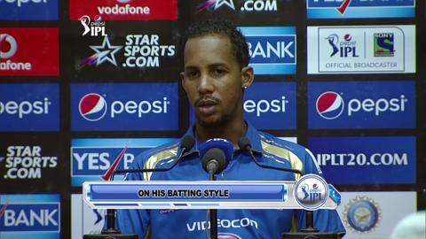 M48: KXIP vs MI– Lendl Simmons Press Conference background