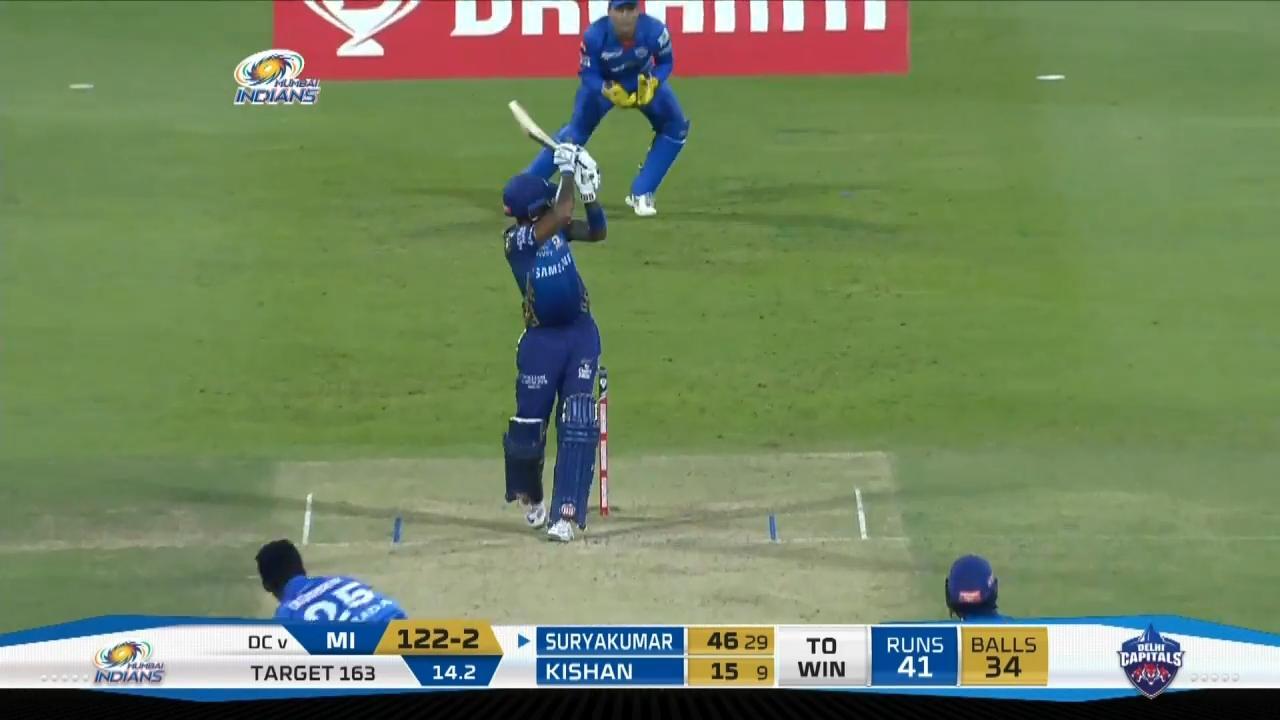 M27: MI vs DC – Suryakumar Yadav Six