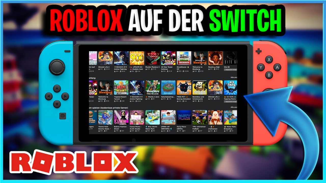 Roblox STARTSEITE auf der Nintendo SWITCH | Roblox Tutorial Deutsch/HD background
