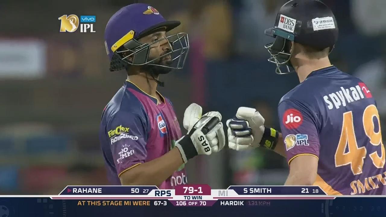 M2: RPS vs MI – Ajinkya Rahane's stroke-filled 60 background