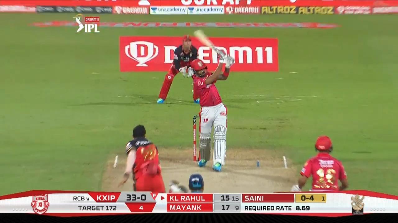 M31: RCB vs KXIP – KL Rahul Six