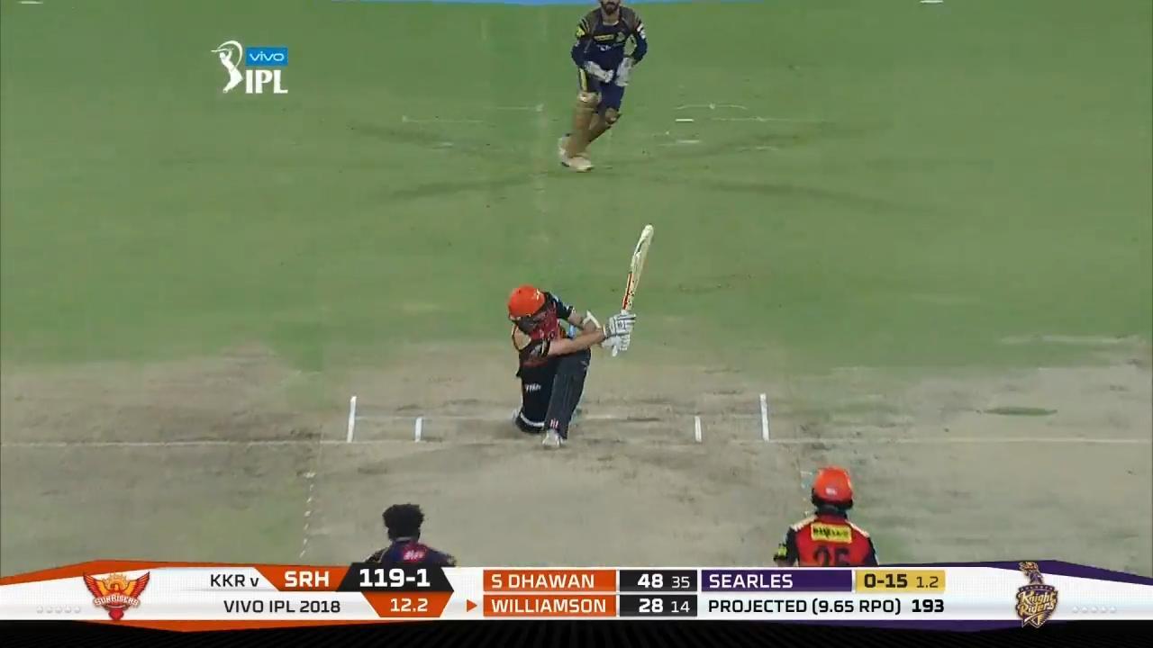 M54: SRH vs KKR – Kane Williamson Six