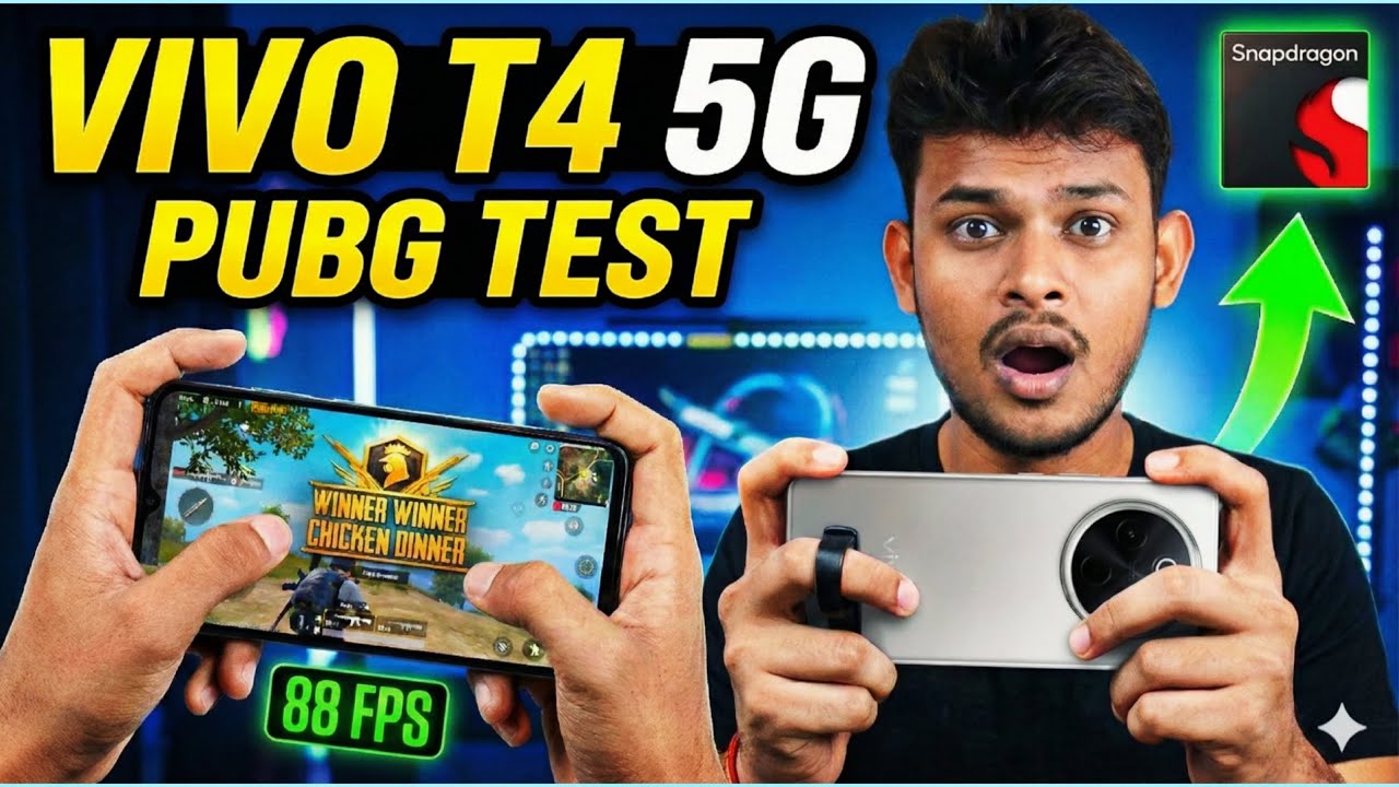 Vivo T4 5G Pubg Test 🔥 | FPS, Lag & Heating Test 😱