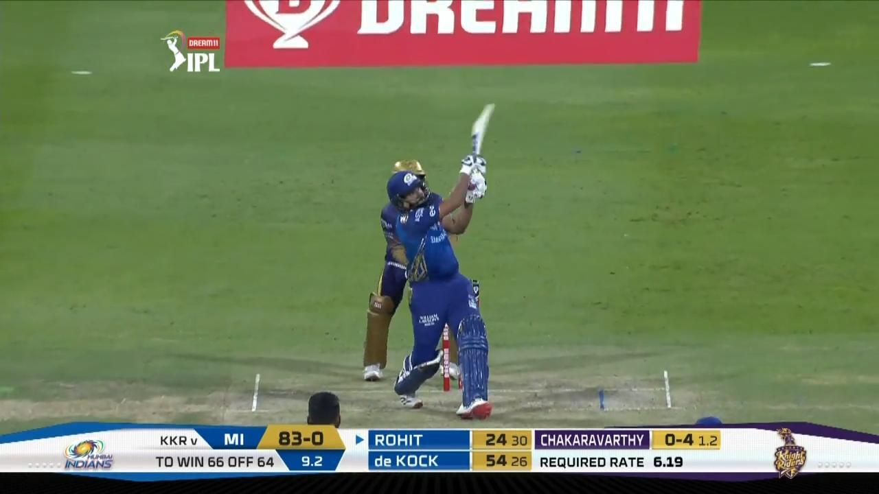 M32: MI vs KKR – Rohit Sharma Six